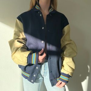 Vintage Bomber Varsity Jacket size L